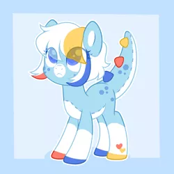 Size: 3000x3000 | Tagged: safe, artist:dreamyeevee, derpibooru import, oc, oc:toy box, unofficial characters only, pony, eye clipping through hair, freckles, heart, plushie, solo