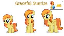 Size: 2560x1440 | Tagged: artist:2huvian, cutie mark, derpibooru import, female, filly, mare, oc, oc:graceful sunrise, pegasus, reference sheet, safe, show accurate, simple background, transparent background, unofficial characters only
