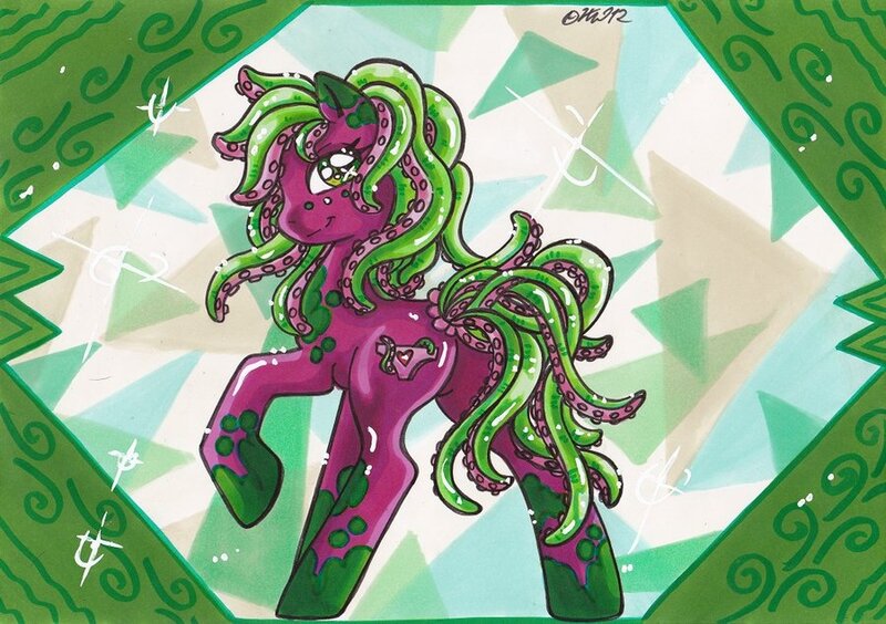 Size: 900x635 | Tagged: safe, artist:imaranx, derpibooru import, oc, oc:octipanties, pony, tentacle hair