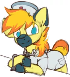 Size: 1019x1116 | Tagged: safe, artist:marsminer, derpibooru import, oc, oc:yaktan, unofficial characters only, pony, nurse, solo