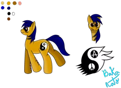 Size: 1048x762 | Tagged: safe, artist:bakanato, derpibooru import, oc, oc:bakinha, unofficial characters only, earth pony, pony, male, solo, stallion