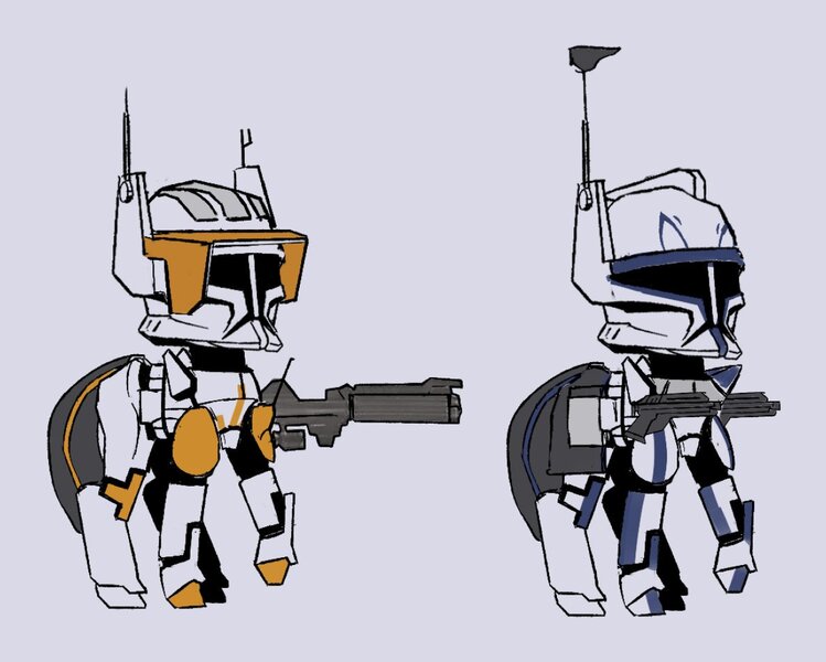 Size: 1185x949 | Tagged: safe, artist:ivyredmond, derpibooru import, ponified, pony, captain rex, clone trooper, clone wars, cody, commander cody, rex, star wars