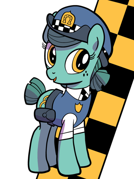 Size: 900x1200 | Tagged: safe, artist:kate sherron, derpibooru import, idw, leigh stride, earth pony, pony, spoiler:comic, spoiler:comic83, background removed, cropped, image, inspector, png, police, police uniform, simple background, solo, transparent background