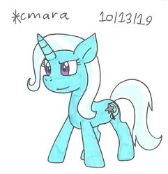 Size: 898x932 | Tagged: safe, artist:cmara, derpibooru import, trixie, pony, unicorn, female, mare, simple background, solo, traditional art, white background