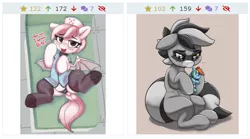 Size: 530x295 | Tagged: suggestive, artist:pabbley, derpibooru import, nurse redheart, rainbow dash, oc, oc:bandy cyoot, earth pony, pony, derpibooru, duality, meta