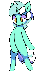 Size: 630x1024 | Tagged: safe, artist:rebane2001, artist:shovrike, derpibooru import, lyra heartstrings, pony, unicorn, 60 fps, after effects, animated, bipedal, cute, dancing, female, flossing (dance), frame by frame, looking down, lyrabetes, mare, no pupils, recreation, smiling, solo, telegram sticker
