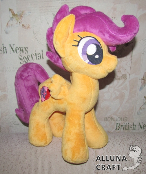 Size: 2631x3134 | Tagged: safe, artist:allunacraft, derpibooru import, scootaloo, pegasus, pony, female, irl, mare, older, older scootaloo, photo, plushie, solo