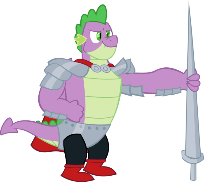 Size: 3283x2917 | Tagged: adult, adult spike, armor, artist:red4567, beefspike, clothes, costume, derpibooru import, dragon, gigachad spike, knight spike, lance, nightmare night, nightmare night costume, older, older spike, safe, simple background, spike, the last problem, transparent background, vector, weapon, winged spike