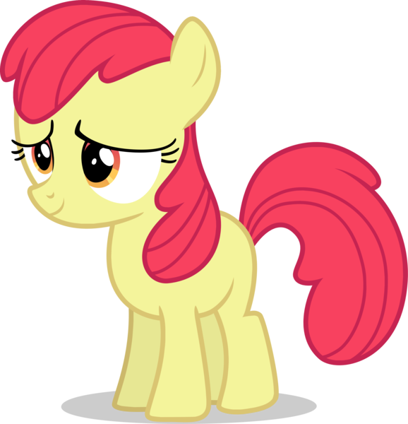 Size: 3074x3190 | Tagged: safe, artist:tomfraggle, derpibooru import, edit, editor:slayerbvc, vector edit, apple bloom, earth pony, pony, accessory-less edit, female, filly, missing accessory, simple background, solo, transparent background, vector