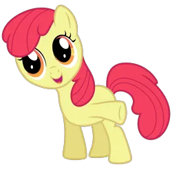 Size: 5600x5514 | Tagged: safe, artist:reginault, derpibooru import, edit, editor:slayerbvc, vector edit, apple bloom, earth pony, pony, .svg available, accessory-less edit, female, filly, missing accessory, simple background, solo, transparent background, vector