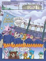 Size: 768x1024 | Tagged: alicorn, applejack, artist:tonyfleecs, changedling, changeling, cute, derpibooru import, fluttershy, gallus, grampa gruff, idw, king thorax, mane six, ocellus, pinkie pie, preview, prince rutherford, rainbow dash, rarity, safe, sandabetes, sandbar, seaspray, silverstream, smolder, spoiler:comic, spoiler:comicfeatsoffriendship02, student six, thorax, twilight sparkle, twilight sparkle (alicorn), yona