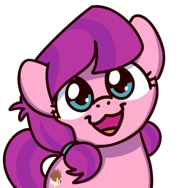 Size: 1000x1000 | Tagged: safe, artist:sugar morning, derpibooru import, part of a set, lily longsocks, earth pony, pony, :3, bust, cat face, cat smile, cute, female, filly, looking at you, open mouth, part of a series, simple background, smiling, solo, sugar morning's smiling ponies, transparent background