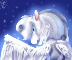 Size: 3000x2500 | Tagged: safe, artist:euspuche, derpibooru import, oc, oc:francisco, pegasus, pony, bust, looking at you, portrait, shiny, smiling