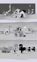 Size: 3000x5000 | Tagged: safe, artist:ivyredmond, derpibooru import, oc, unofficial characters only, pony, fallout equestria, comic, fallout, fallout: new vegas, ncr, ncr ranger, ranger