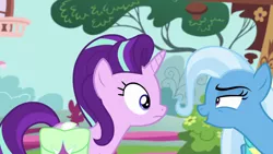 Size: 1920x1080 | Tagged: safe, derpibooru import, screencap, starlight glimmer, trixie, pony, student counsel, bag, saddle bag