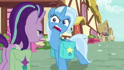 Size: 1920x1080 | Tagged: safe, derpibooru import, screencap, starlight glimmer, trixie, pony, student counsel, bag, saddle bag