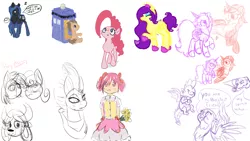 Size: 1920x1080 | Tagged: safe, artist:embroidered equations, artist:galinn-arts, artist:huffylime, artist:littlepony115, artist:m3g4p0n1, derpibooru import, bon bon, doctor whooves, gabby, pinkie pie, rarity, spike, sweetie drops, tempest shadow, time turner, vinyl scratch, yona, oc, oc:embroidered equations, oc:flutterby, oc:solar eclipse, oc:summer sunshine, gryphon, human, pony, yak, anime, clothes, drawpile, drawpile disasters, female, flower, male, mare, mlpds, socks, stallion, stockings, thigh highs
