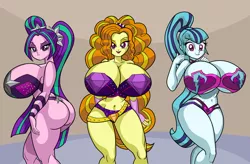 Size: 4134x2717 | Tagged: suggestive, artist:art-2u, derpibooru import, adagio dazzle, aria blaze, sonata dusk, equestria girls, rainbow rocks, arse-ia blaze, ass, bedroom eyes, belly button, big breasts, bracelet, breasts, busty adagio dazzle, busty aria blaze, busty dazzlings, busty sonata dusk, butt, clothes, commission, curvy, female, females only, hips, hourglass figure, huge breasts, huge butt, hyper, hyper breasts, impossibly large breasts, impossibly thin waist, large butt, legs, lidded eyes, looking at you, pigtails, ponytail, sexy, spiked wristband, stupid sexy adagio dazzle, stupid sexy aria blaze, stupid sexy dazzlings, stupid sexy sonata dusk, the ass was fat, the dazzlings, thick, thighs, thunder thighs, trio, trio female, twintails, underboob, wide hips, wristband