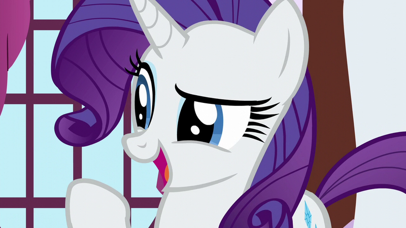 Size: 1280x720 | Tagged: safe, derpibooru import, screencap, rarity, pony, unicorn, flutter brutter, female, mare, open mouth, solo