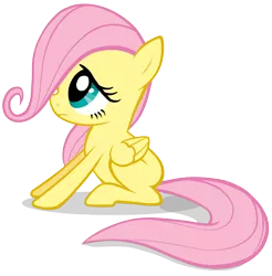 Size: 4666x4742 | Tagged: safe, artist:petraea, derpibooru import, fluttershy, pony, absurd resolution, cute, female, filly, filly fluttershy, shyabetes, simple background, solo, transparent background, vector, younger