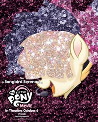 Size: 800x1000 | Tagged: safe, derpibooru import, songbird serenade, pony, my little pony: the movie, female, glitter, glitter pony, mare, microphone, my little pony, my little pony logo, singing, song