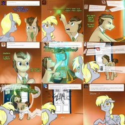 Size: 2254x2254 | Tagged: safe, artist:craftykraken, derpibooru import, derpy hooves, doctor whooves, time turner, pony, lovestruck derpy, ask, floppy ears, tumblr