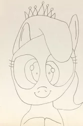 Size: 2651x4017 | Tagged: safe, artist:undeadponysoldier, derpibooru import, diamond tiara, earth pony, pony, call of the cutie, cute, diamondbetes, drawn with reference, female, filly, jewelry, smiling, solo, tiara, traditional art