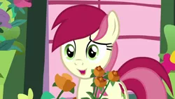Size: 1920x1080 | Tagged: safe, derpibooru import, screencap, roseluck, pony, student counsel, cute, cuteluck, flower, solo