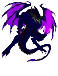 Size: 786x1017 | Tagged: safe, artist:kahnac, derpibooru import, oc, oc:tiracian, unofficial characters only, demon, pony, season 9, spoiler:s09, alternate universe, monster, nightmare fuel, simple background, solo, transparent background