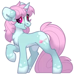 Size: 1194x1181 | Tagged: safe, artist:spoopygander, derpibooru import, oc, oc:scoops, unofficial characters only, pony, unicorn, 2020 community collab, derpibooru community collaboration, blaze (coat marking), chest fluff, cutie mark, eye clipping through hair, female, freckles, grin, happy, hock fluff, horn, looking at you, mare, markings, outline, pale belly, raised hoof, simple background, smiling, socks (coat marking), solo, sticker, transparent background, unicorn oc