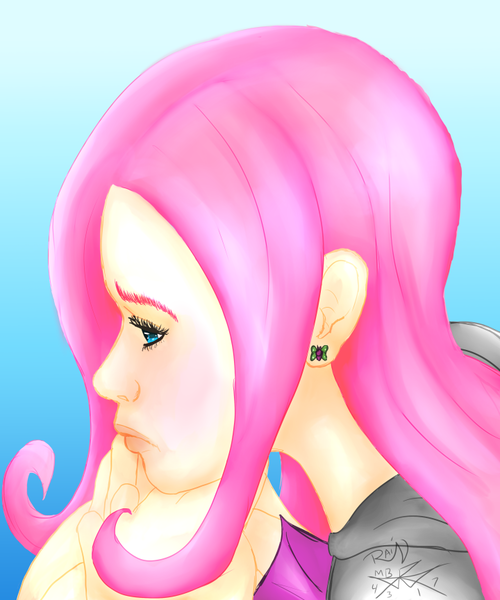 Size: 720x864 | Tagged: artist:rain-hatchett, derpibooru import, fluttershy, human, humanized, safe