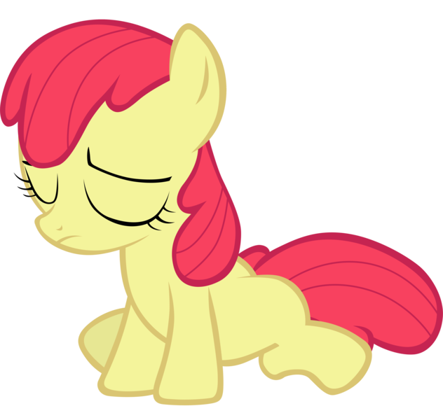 Size: 5553x5271 | Tagged: safe, artist:tardifice, derpibooru import, edit, editor:slayerbvc, vector edit, apple bloom, earth pony, pony, accessory-less edit, female, filly, missing accessory, sad, simple background, solo, transparent background, vector