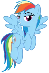 Size: 4541x6774 | Tagged: safe, artist:andoanimalia, derpibooru import, rainbow dash, pegasus, pony, the last crusade, absurd resolution, female, lidded eyes, looking at you, mare, simple background, solo, spread wings, transparent background, vector, wings