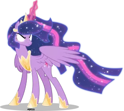 Size: 4000x3576 | Tagged: safe, artist:orin331, derpibooru import, princess twilight 2.0, twilight sparkle, twilight sparkle (alicorn), alicorn, pony, the last problem, cutie mark, ethereal mane, female, glowing eyes, mare, older, older twilight, simple background, solo, starry mane, transparent background, ultimate twilight