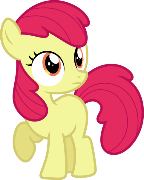 Size: 3846x4785 | Tagged: safe, artist:estories, derpibooru import, edit, editor:slayerbvc, vector edit, apple bloom, earth pony, pony, absurd resolution, accessory-less edit, female, filly, missing accessory, simple background, solo, transparent background, vector