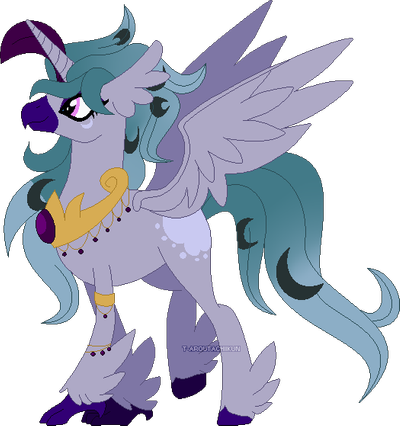 Size: 400x426 | Tagged: artist:t-aroutachiikun, classical hippogriff, derpibooru import, feathered fetlocks, female, hippogriff, hybrid, interspecies offspring, magical lesbian spawn, oc, oc:stheno, offspring, parent:princess celestia, parent:queen novo, parents:novolestia, peytral, safe, simple background, solo, transparent background