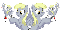 Size: 400x200 | Tagged: safe, artist:don-ko, derpibooru import, derpy hooves, pegasus, pony, animated, artifact, cute, derpabetes, derpception, droste effect, endless, envelope, female, gif, holding, hoof hold, inception, infinity, loop, mail, mare, perfect loop, recursion, silly, silly pony, simple background, smiling, solo, spread wings, strange, transparent background, wat, weird, wings
