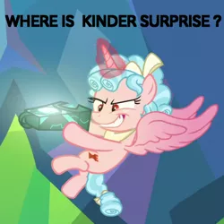 Size: 700x700 | Tagged: safe, derpibooru import, edit, edited screencap, screencap, cozy glow, alicorn, pony, the ending of the end, alicornified, bell, cozycorn, cropped, grammar error, grogar's bell, race swap, solo