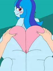 Size: 1932x2576 | Tagged: suggestive, artist:c_w, derpibooru import, sonata dusk, human, equestria girls, 2 handfuls of dat ass, ass, blushing, butt, butt grab, butt touch, clothes, eyeshadow, grope, hips, human on equestria girl action, looking at you, looking back, looking back at you, looking over shoulder, makeup, male, male pov, offscreen character, panties, plump, pov, smiling, sonata donk, underwear