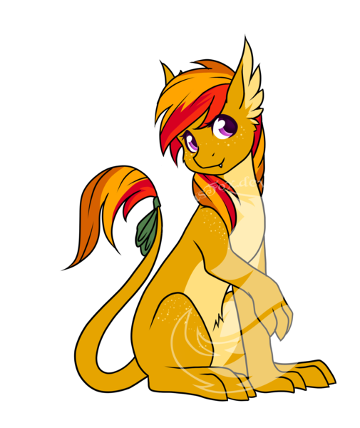 Size: 1887x2241 | Tagged: safe, artist:fuyusfox, derpibooru import, oc, oc:mulled cider, unofficial characters only, dracony, dragon, hybrid, pony, cute, ear fluff, female, interspecies offspring, ocbetes, offspring, parent:applejack, parent:spike, parents:applespike, simple background, sitting, solo, transparent background, watermark