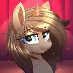 Size: 3000x3000 | Tagged: safe, artist:ask-colorsound, derpibooru import, oc, oc:maya madrigal, unofficial characters only, pony, unicorn, bedroom eyes, female, mare, solo, stage