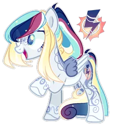 Size: 716x801 | Tagged: safe, artist:manella-art, derpibooru import, oc, oc:grane windest, pegasus, pony, female, mare, offspring, parent:rainbow dash, parent:soarin', parents:soarindash, simple background, solo, transparent background