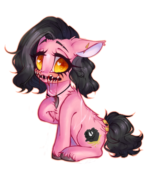 Size: 2515x2921 | Tagged: semi-grimdark, artist:demonrics, derpibooru import, oc, oc:minerva, pony, blood