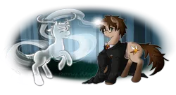 Size: 1192x650 | Tagged: safe, artist:secret-pony, derpibooru import, ponified, deer, deer pony, original species, pony, harry potter, patronus