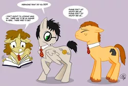 Size: 899x609 | Tagged: safe, artist:odduckoasis, derpibooru import, ponified, pony, harry potter, hermione granger, ron weasley