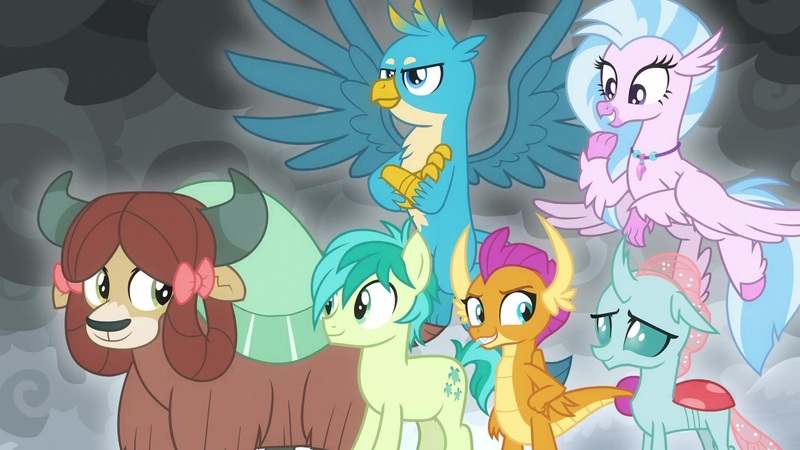 #1743479 - safe, derpibooru import, screencap, gallus, ocellus, sandbar ...