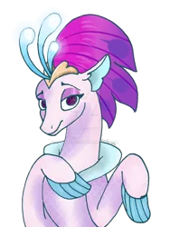 Size: 774x1032 | Tagged: artist:lechu-zaz, crown, derpibooru import, fins, jewelry, looking at you, my little pony: the movie, obtrusive watermark, queen novo, regalia, safe, seapony (g4), simple background, smug, solo, transparent background, watermark