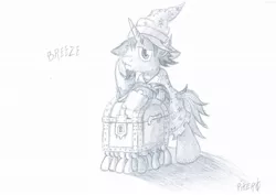 Size: 1024x724 | Tagged: safe, artist:piterq12, derpibooru import, ponified, pony, discworld, luggage, rincewind, the luggage