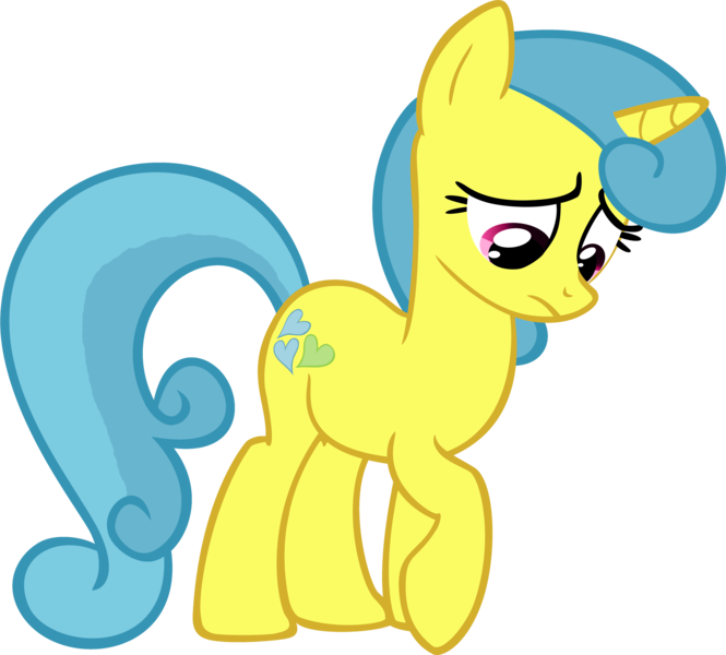 Size: 2711x2447 | Tagged: safe, artist:likonan, derpibooru import, edit, vector edit, lemon hearts, pony, unicorn, absurd resolution, female, mare, sad, simple background, solo, transparent background, vector