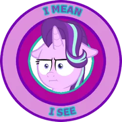 Size: 269x269 | Tagged: safe, derpibooru import, starlight glimmer, pony, unicorn, marks for effort, :i, faic, female, floppy ears, i mean i see, mare, reaction image, seal of approval, simple background, solo, transparent background, vector